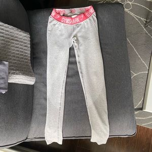 Gymshark Flex Leggings-Light Grey Marl/Sherbert